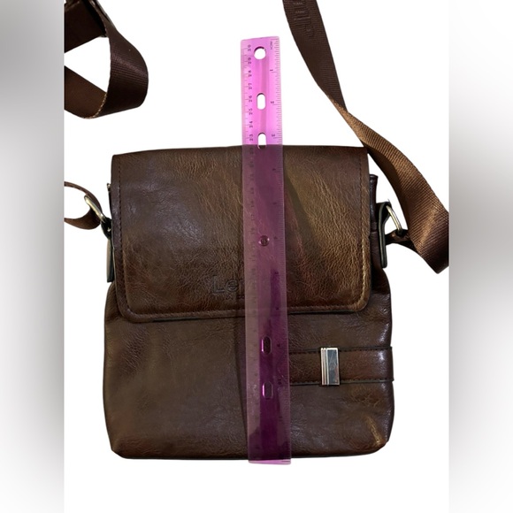 Bag LEVIS A CAMP brown sac à bandoulière cuir - Picture 6 of 7